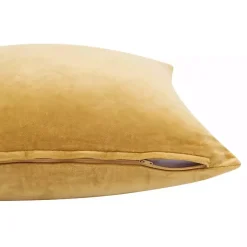 New Ochre Velvet Handmade Throw Pillow Pillows