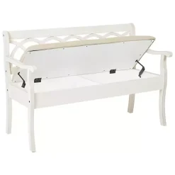 Kirklands Home Entryway Furniture|Off-White Cartland Storage Bench