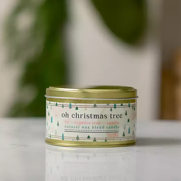 Sale Oh Christmas Tree Gold Tin Jar Candle Candles