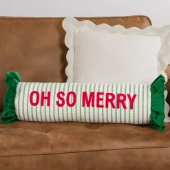 Hot Oh So Merry Bolster Christmas Pillow Pillows
