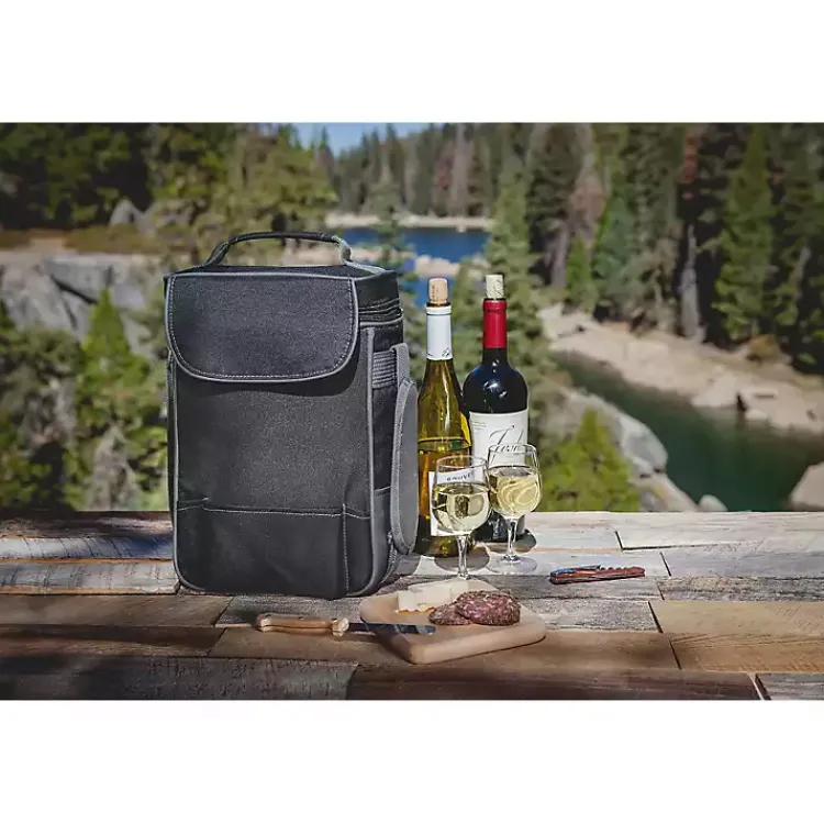 Kirklands Home Barware|Ohio State Buckeyes Wine & Cheese Tote Black