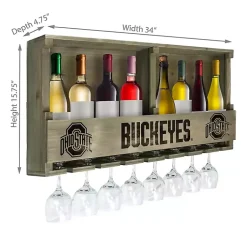 Kirklands Home Wall Storage|Ohio State Reclaimed Wood Bar Shelf Gray