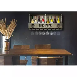 Kirklands Home Wall Storage|Ohio State Reclaimed Wood Bar Shelf Gray