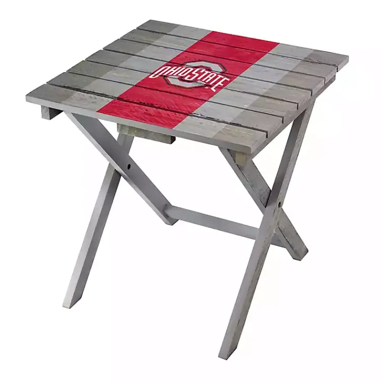 Kirklands Home Outdoor Tables|Ohio State University Folding Outdoor Table Brown
