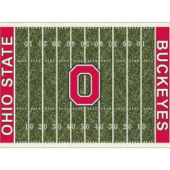 Kirklands Home Area Rugs|Ohio State University Home Field Area Rug, 6x8 Green