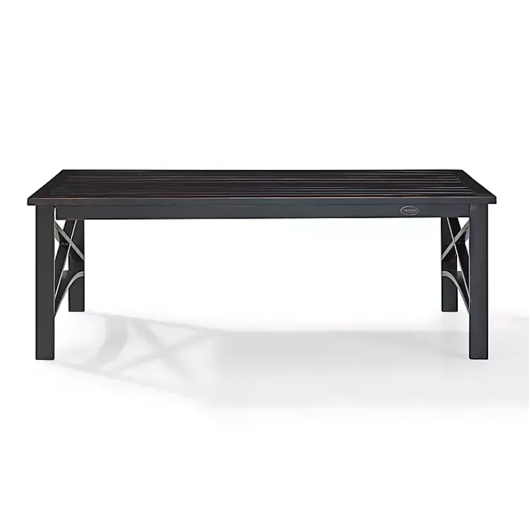 Kirklands Home Outdoor Tables|Oiled Bronze Metal Dayton Outdoor Coffee Table Brown