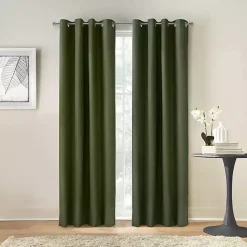 Kirklands Home Curtains & Drapes|Olive Alpine Blackout Curtain Panel, 95 in. Green