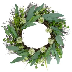 Discount Olive Branch and Flower Buds Spiral Wreath Wreaths