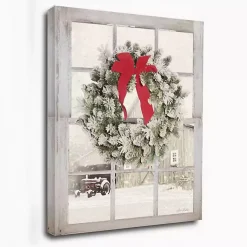 Sale On The Farm Window View Canvas Art Print Christmas Art & Wall Decor