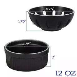 Kirklands Home Kitchen Accessories|Onyx Stoneware 7-pc. Kitchen Accessories Set Black