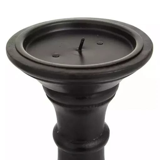 Outlet Onyx Turned Wood 3-pc. Candle Holder Set Candle Holders