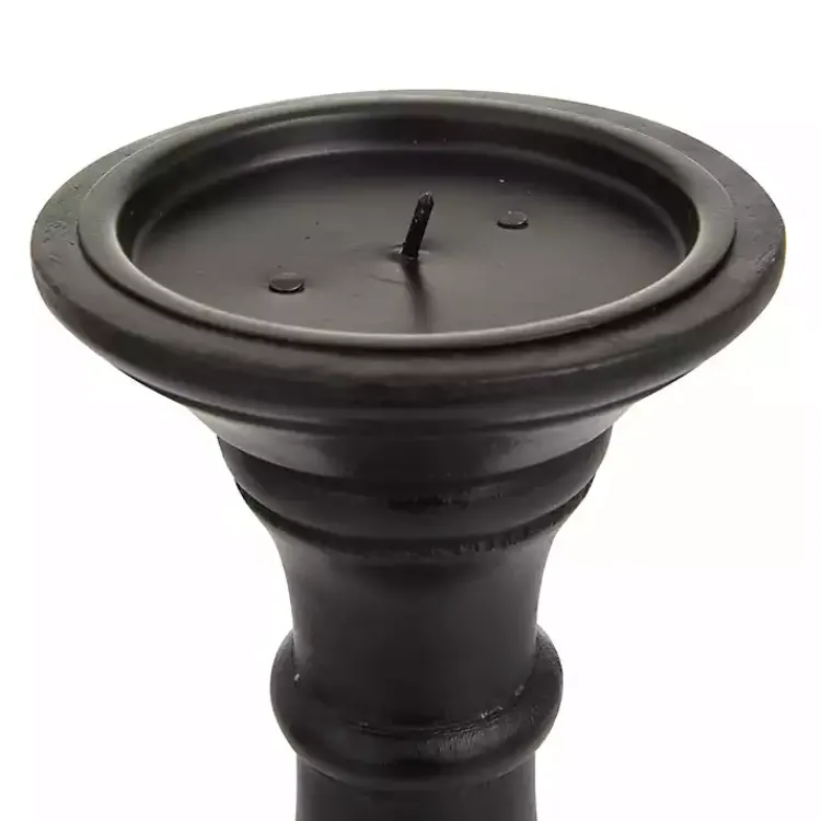 Outlet Onyx Turned Wood 3-pc. Candle Holder Set Candle Holders