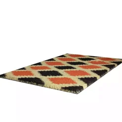 Kirklands Home Doormats|Orange and Black Western Diamond Doormat