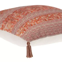 New Orange and Pink Floral Stripe Pillow Pillows