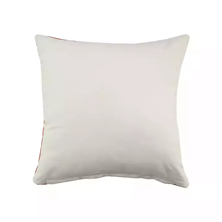 Clearance Orange and White Medallion Pillow Pillows