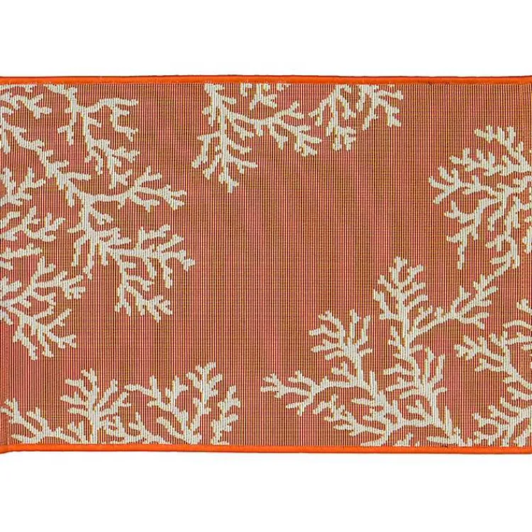 Kirklands Home Outdoor Rugs|Coral Indoor/Outdoor Rug, 2x3 Orange