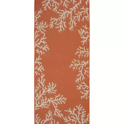 Kirklands Home Outdoor Rugs|Coral Indoor/Outdoor Runner, 1x4 Orange