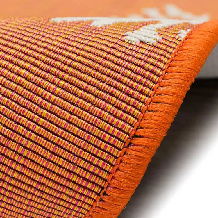 Kirklands Home Outdoor Rugs|Coral Indoor/Outdoor Runner, 1x4 Orange
