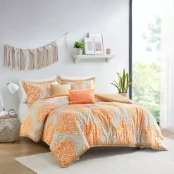 Kirklands Home Comforters|Orange Damask 5-pc. California King Comforter Set