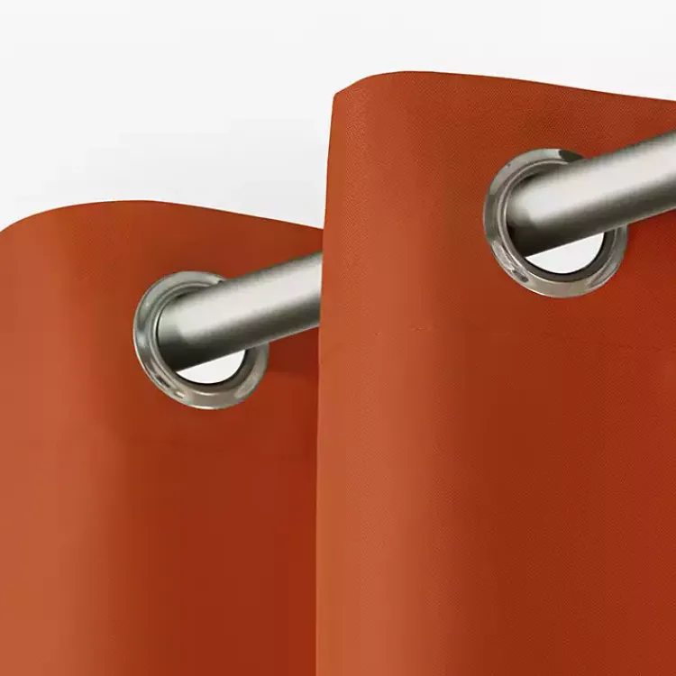 Kirklands Home Outdoor Curtains|Eliza Outdoor Curtain Panel Set, 84 in. Orange