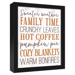 Orange Fall Things Framed Canvas Art Print Fall