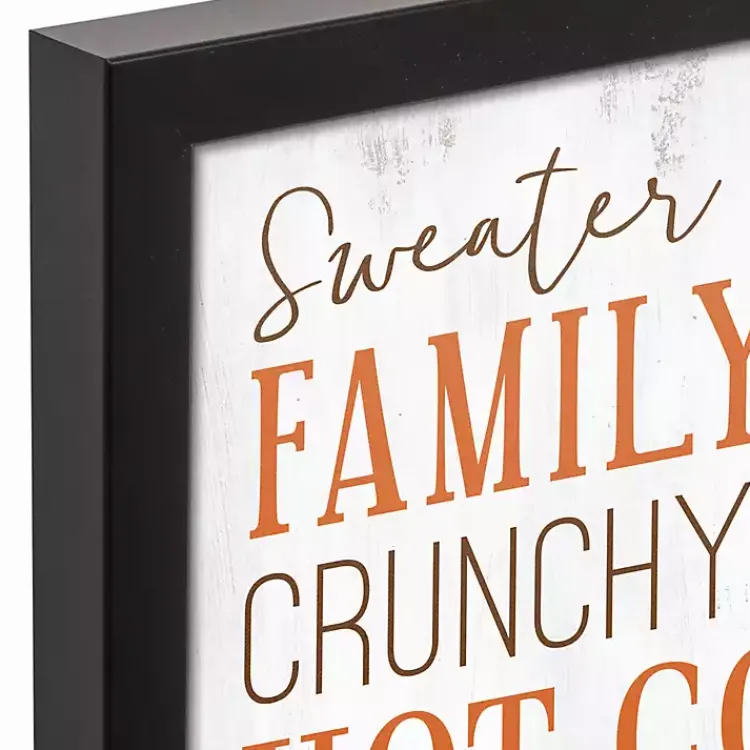 Orange Fall Things Framed Canvas Art Print Fall