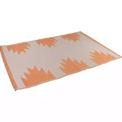 Kirklands Home Outdoor Rugs|Orange Geometric Outdoor Area Rug, 4x6