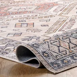 Kirklands Home Area Rugs|Global Motif Washable Area Rug, 3x5 Orange