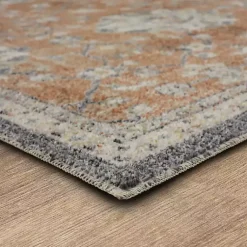 Kirklands Home Area Rugs|Granary Floral Runner, 2x8 Orange