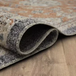 Kirklands Home Area Rugs|Granary Floral Runner, 2x8 Orange