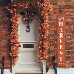 Online Orange Happy Harvest Porch Board, 10 in. Fall