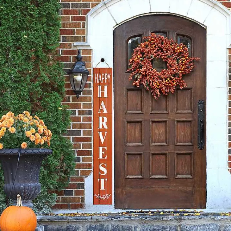 Online Orange Happy Harvest Porch Board, 10 in. Fall