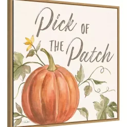 Online Orange Pick of the Patch Framed Canvas Art Print Fall