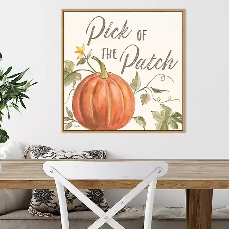 Online Orange Pick of the Patch Framed Canvas Art Print Fall