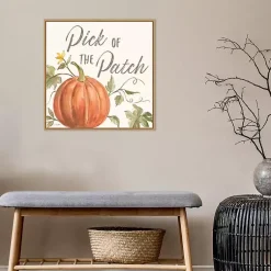 Online Orange Pick of the Patch Framed Canvas Art Print Fall