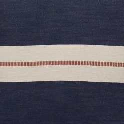 Orange Single Stripe Navy Pillow Pillows