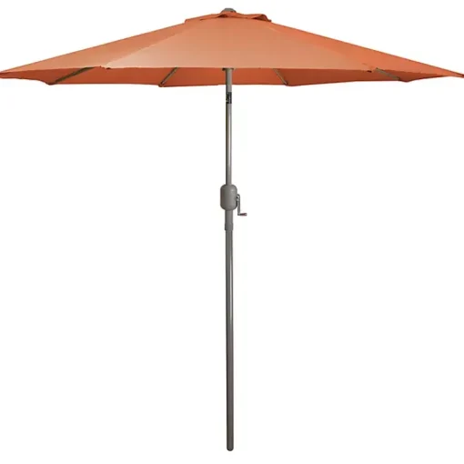 Kirklands Home Outdoor Accent Furniture|Orange Tilt Hand Crank Outdoor Umbrella