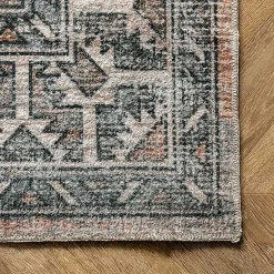 Kirklands Home Area Rugs|Orange Tribal Washable Area Rug, 8x10