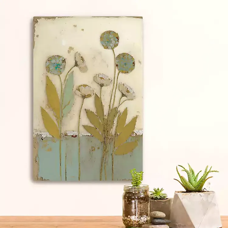 Kirklands Home Canvas Art|Orbloom Floral Encaustic Canvas Art Print Multi