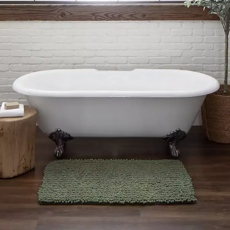 Kirklands Home Bathroom Rugs|Oregano Chenille Bath Mat, 60 in. Green