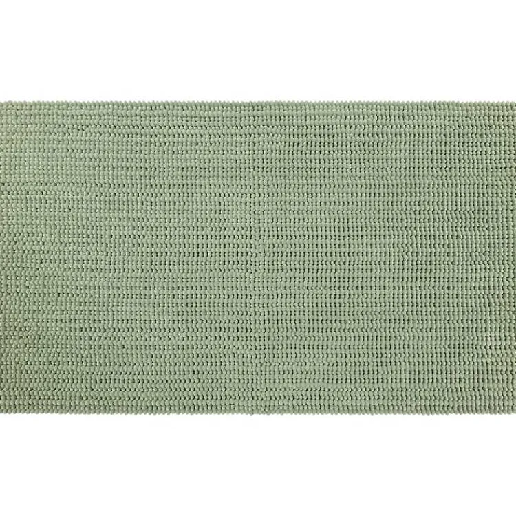 Kirklands Home Bathroom Rugs|Oregano Memory Foam Chenille Bath Mat, 34 in. Green