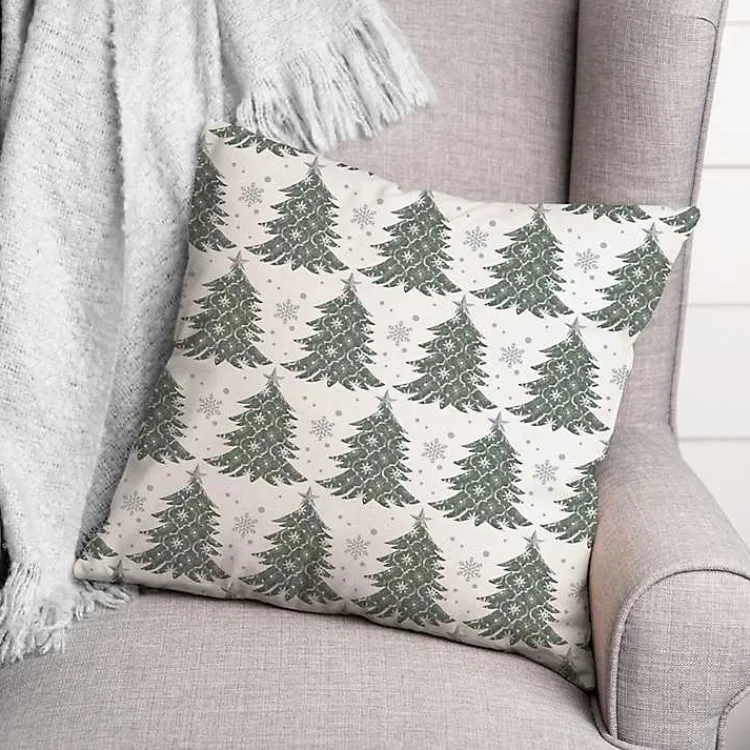 Ornate Trees Christmas Pillow Christmas Pillows