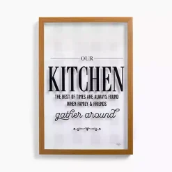 Kirklands Home Wall Quotes & Signs|Our Kitchen Buffalo Check Framed Wall Plaque