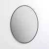 Kirklands Home Framed Mirrors|Oval Black Nouveau Linear Wall Mirror
