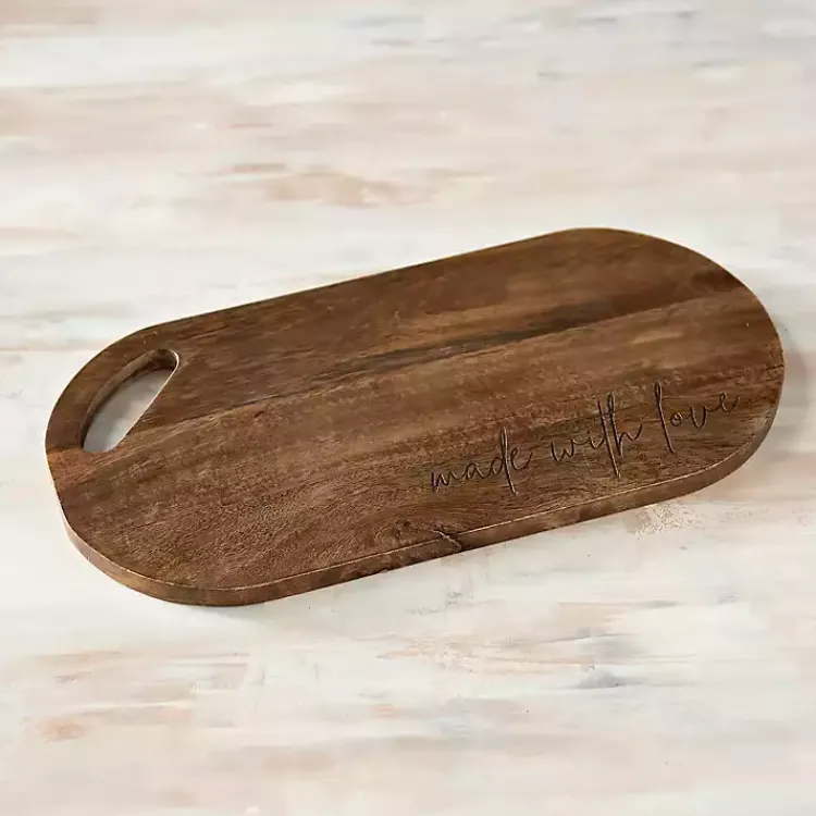 Kirklands Home Serving & Entertaining|Oval Made with Love Serving Board Brown