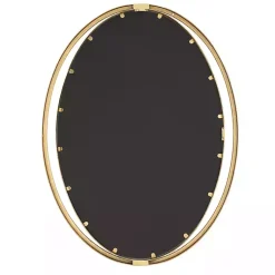 Kirklands Home Decorative Mirrors|Oval Rhodes Gold Wall Mirror
