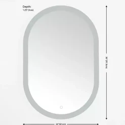 Kirklands Home Decorative Mirrors|Oval Wes LED Wall Mirror