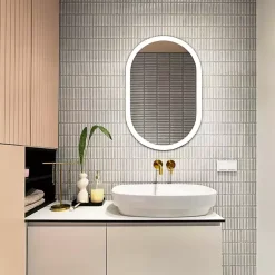 Kirklands Home Decorative Mirrors|Oval Wes LED Wall Mirror