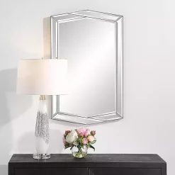 Kirklands Home Decorative Mirrors|Overlapping Asymmetrical Bevel Wall Mirror