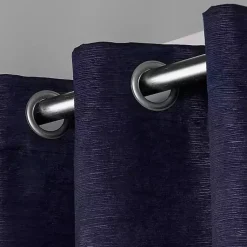 Kirklands Home Curtains & Drapes|Oxford Navy Thermal Curtain Panel Set, 96 in. Blue